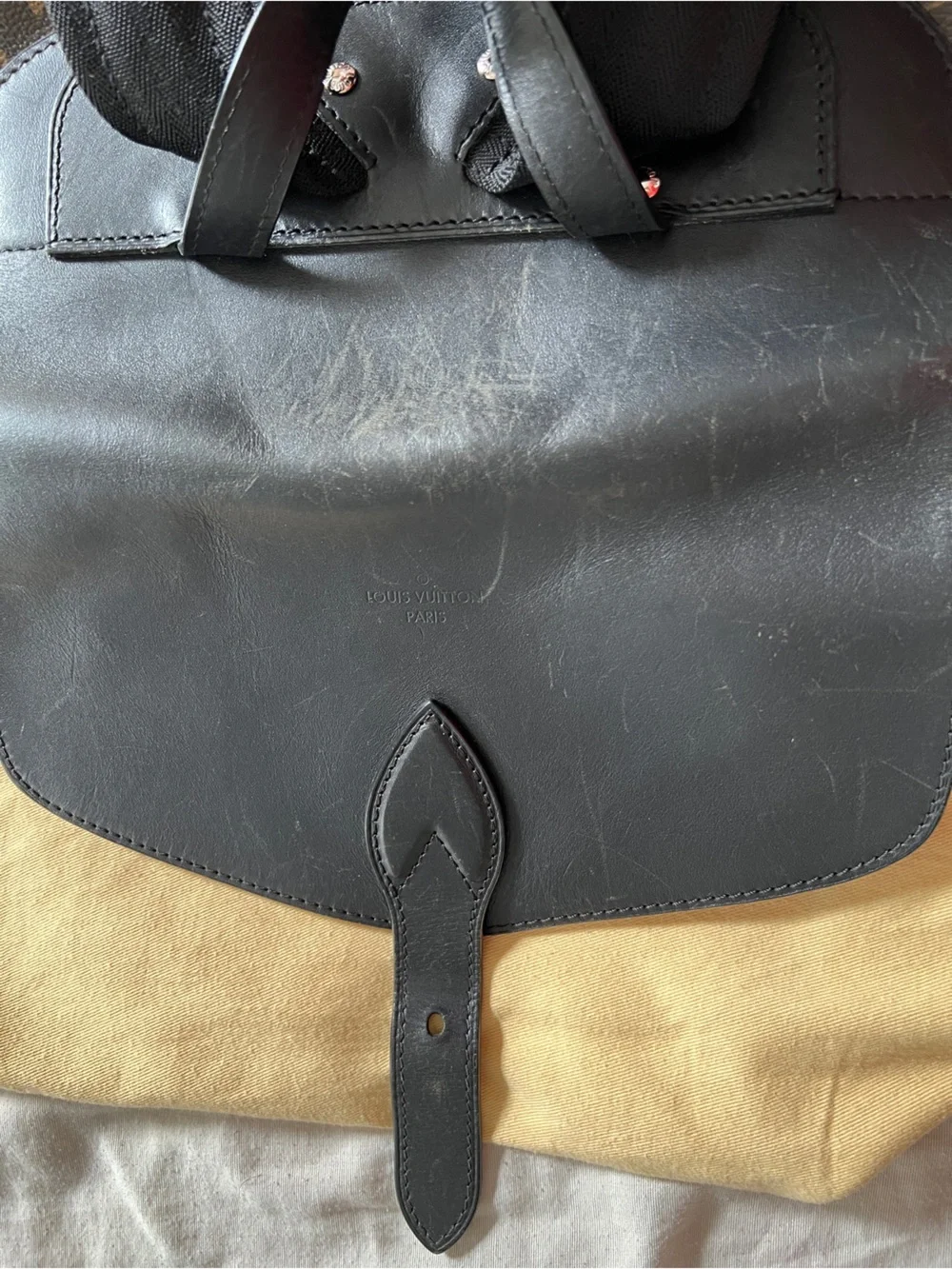 Authentic LOUIS VUITTON Monogram Macassar Palk Backpack